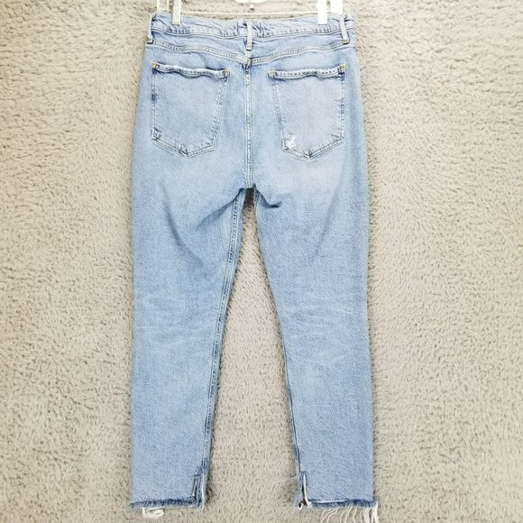 Agolde Jeans Womens 32 Medium Wash Stretch High Rise Button Fly Straight - Picture 9 of 16